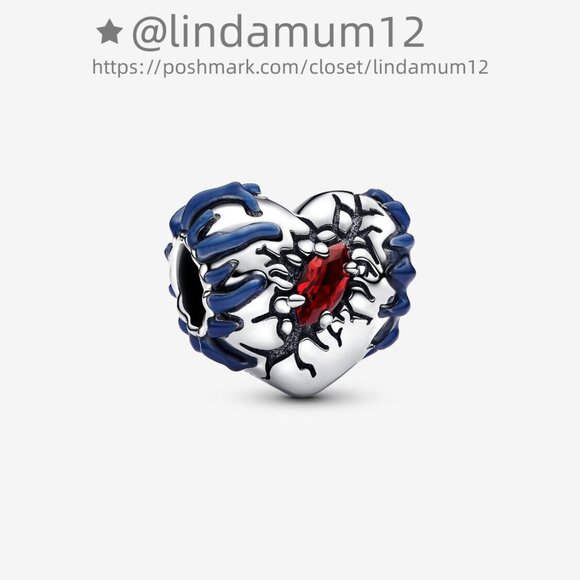Pandora Stranger Things Glow-in-the-dark Heart Charm - Picture 1 of 7